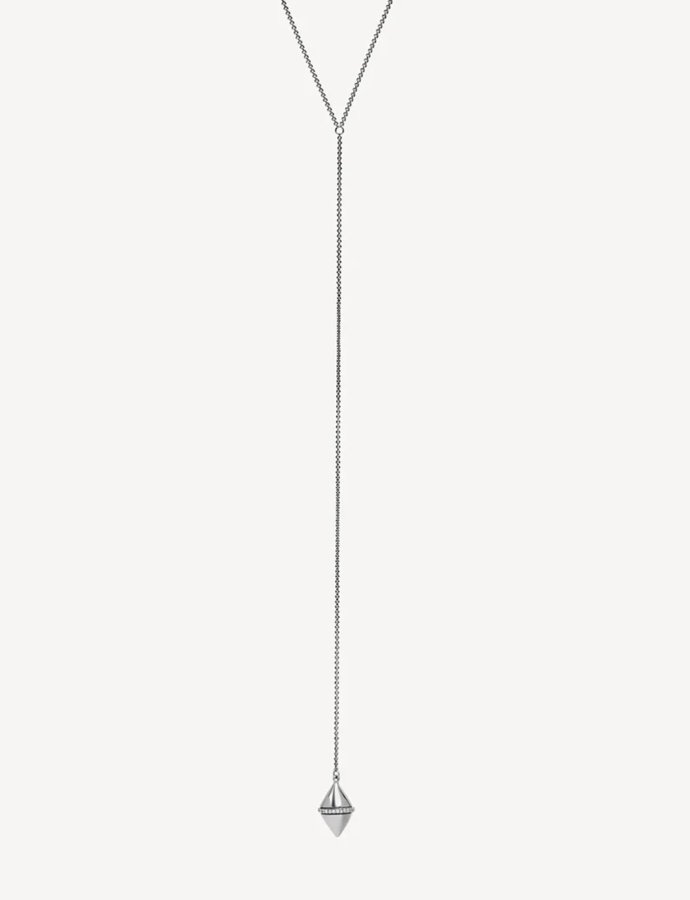 Olive silver necklace