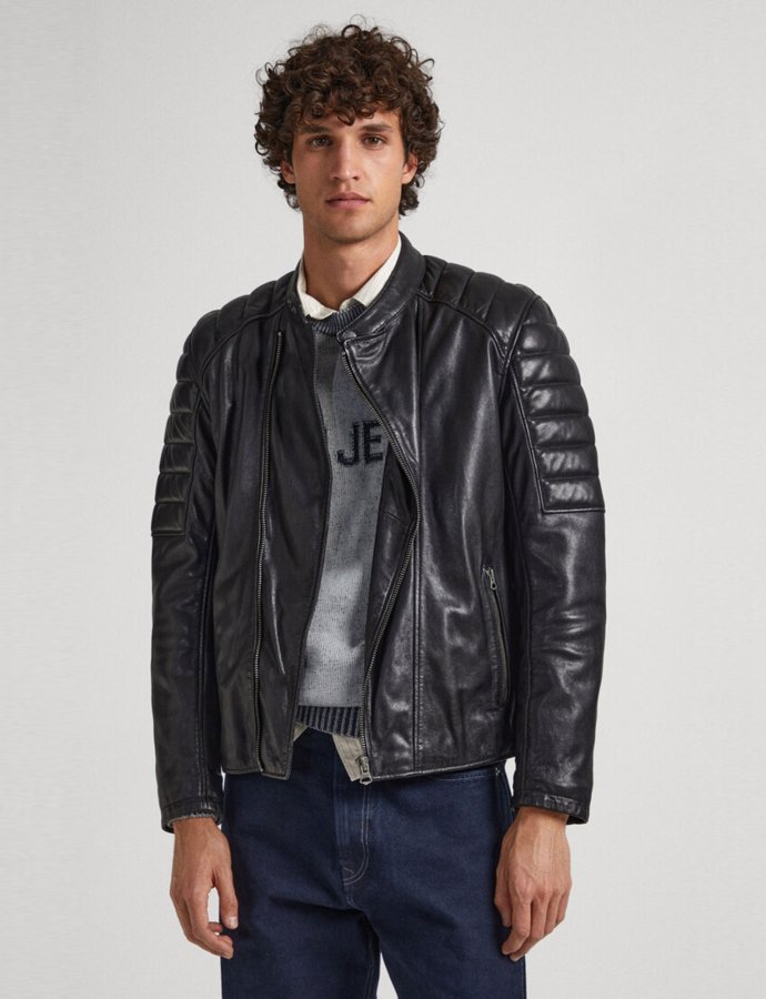 Brewster leather biker jacket