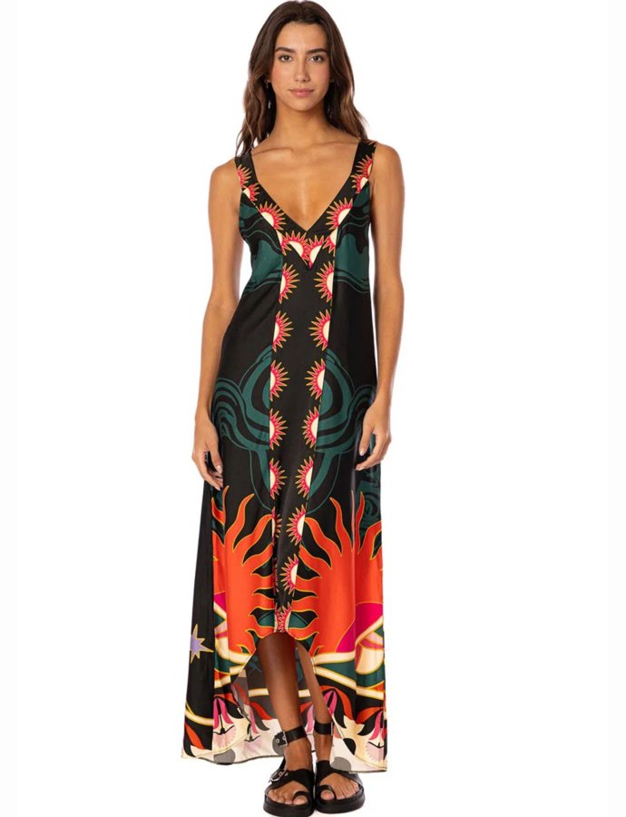 Flamingo night long dress