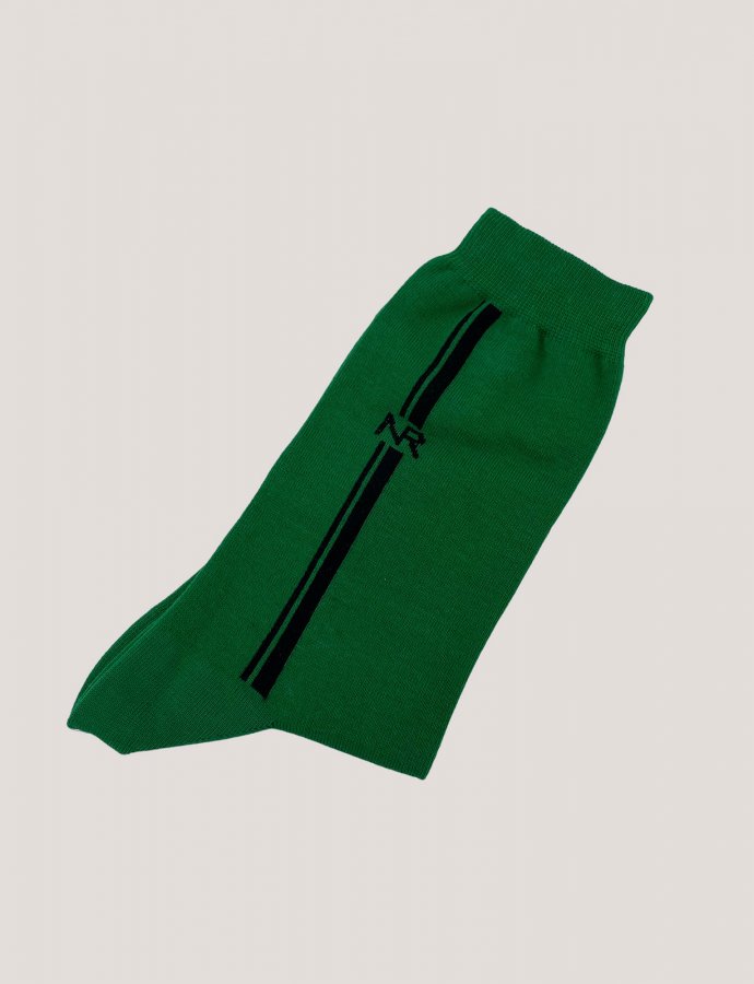 Lines n logo socks green