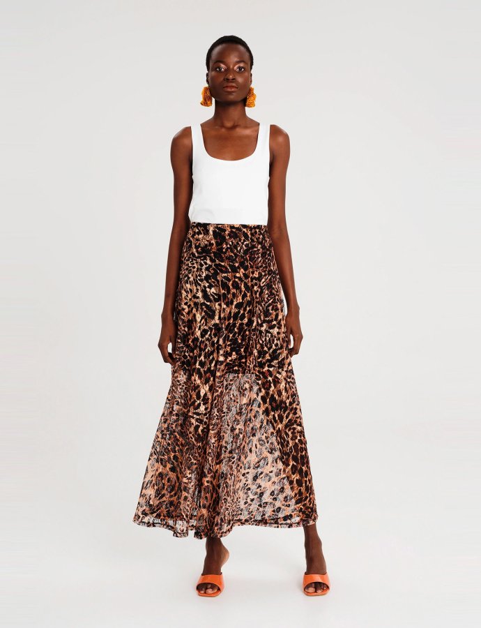 Pulse lace long skirt