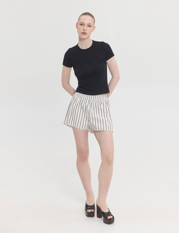 Reina boxer shorts brown stripes