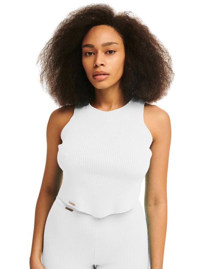 Combos S27 – Ribbed crop top white
