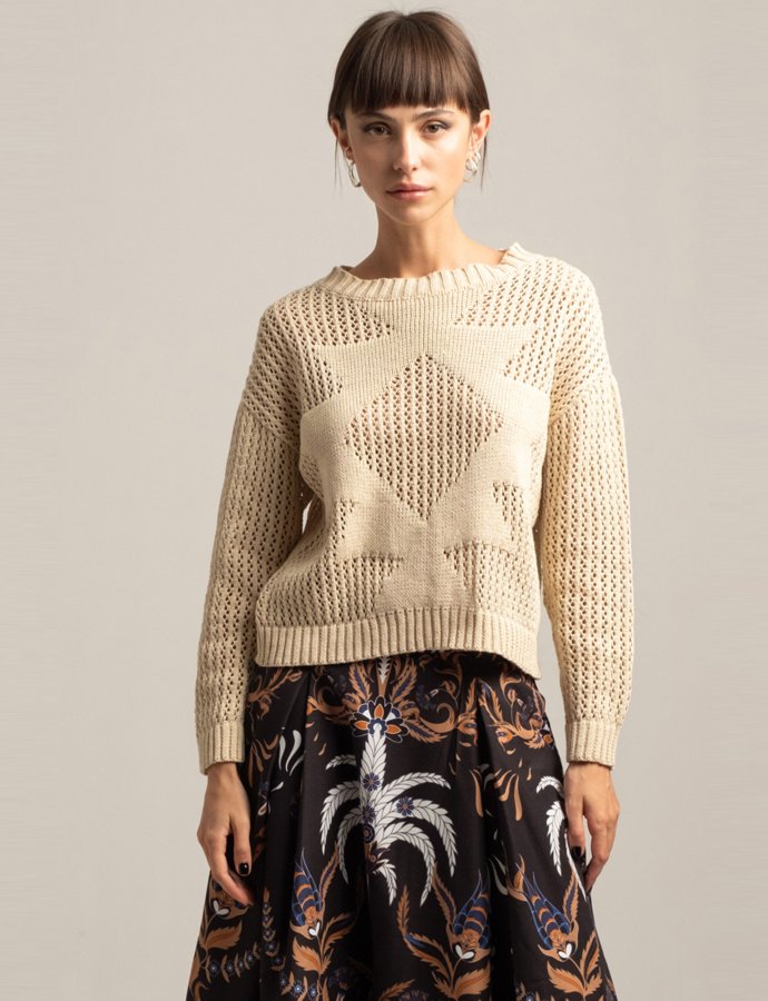 Archetypal knit jumper beige