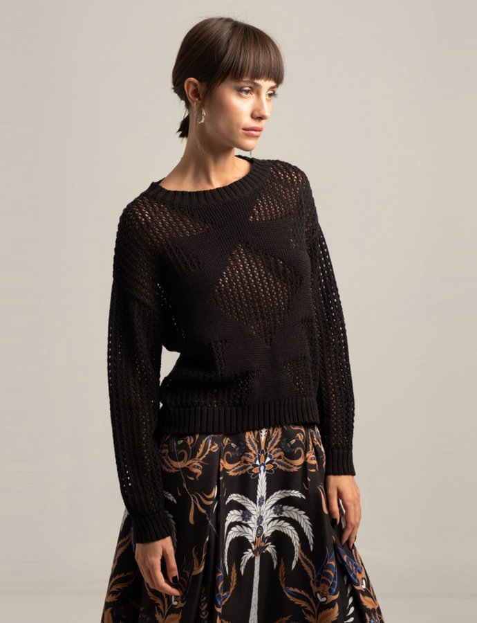 Archetypal knit jumper black
