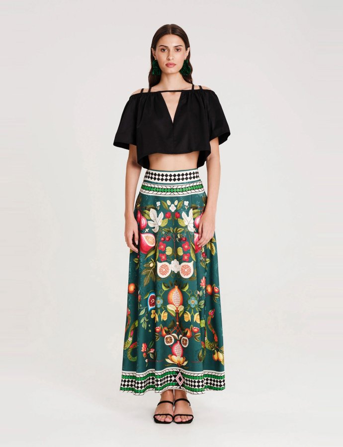 Nectar long skirt jacquard