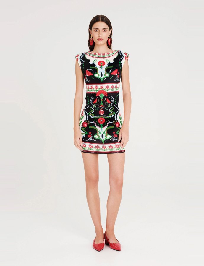 Pomegranate bodycon dress