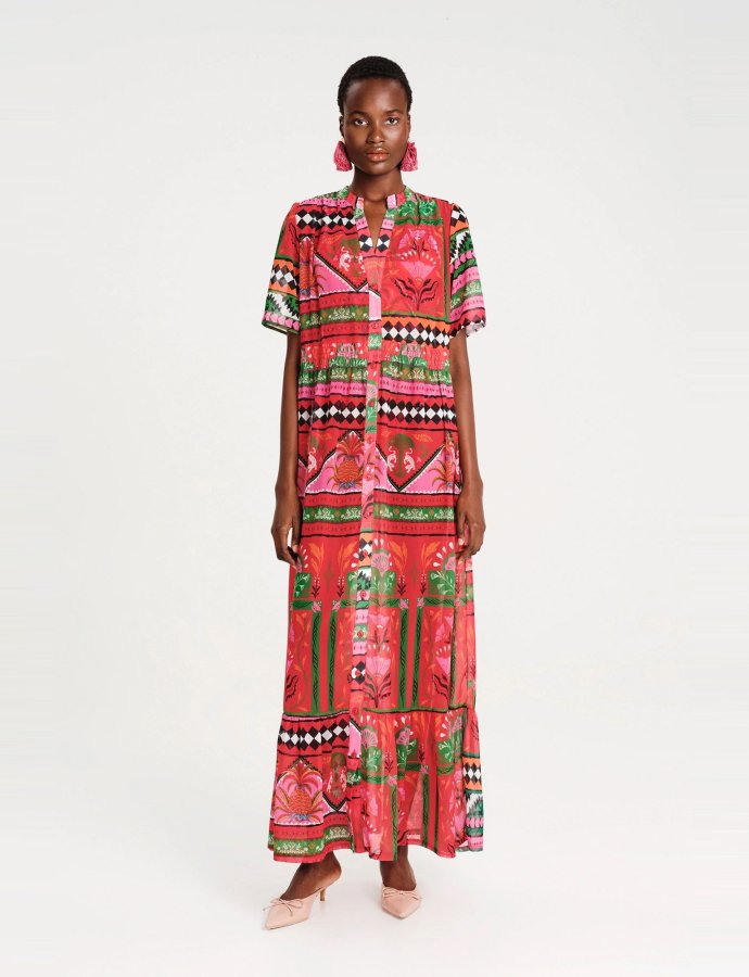 Pina colada shirt dress