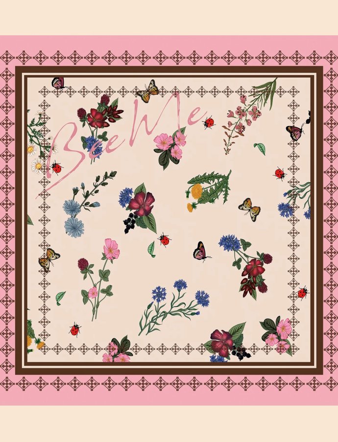 Ophelia pink satin scarf