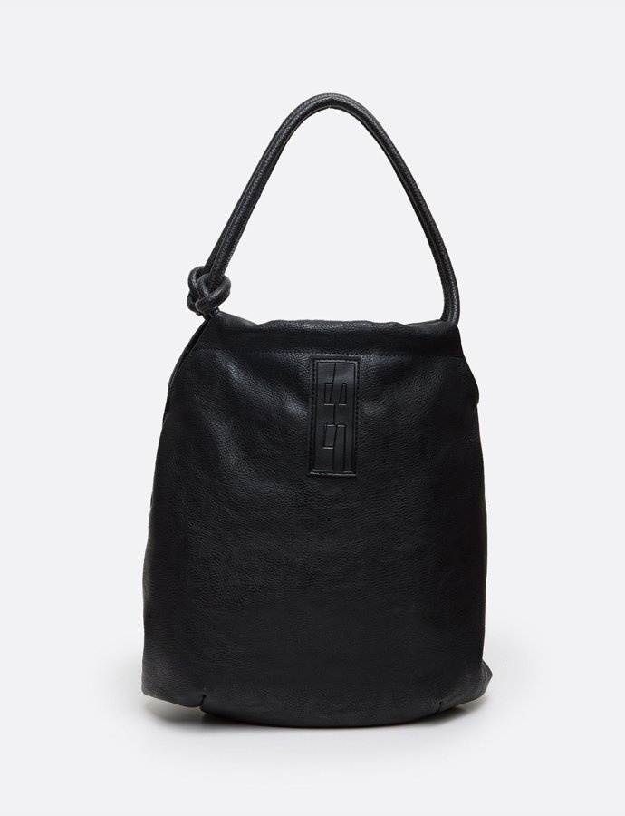 In the name shoulder bag black