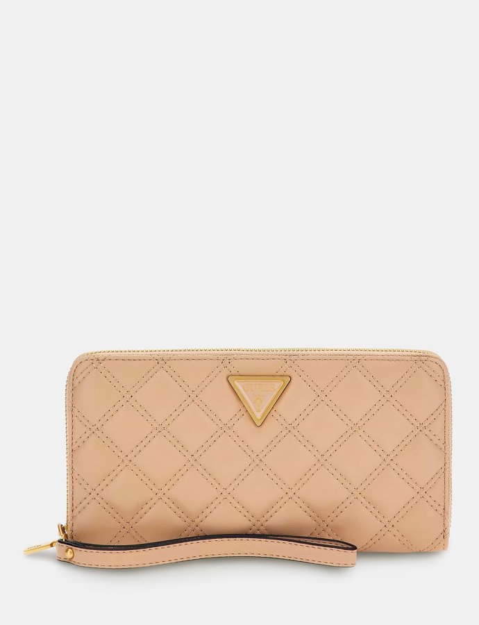 Giully quilted maxi wallet beige