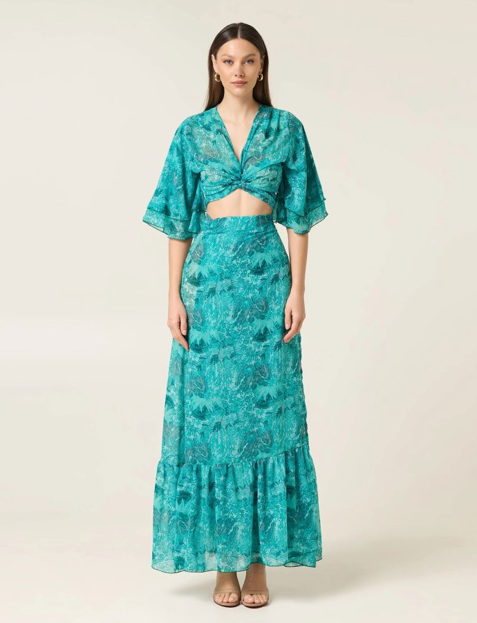 Serafina maxi wrap skirt