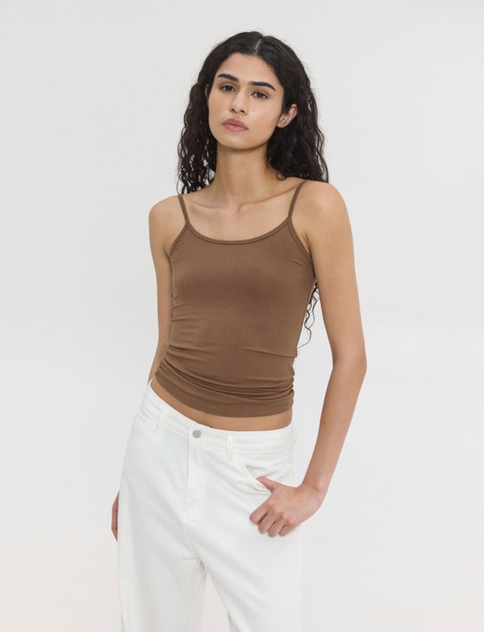 Silia top brown