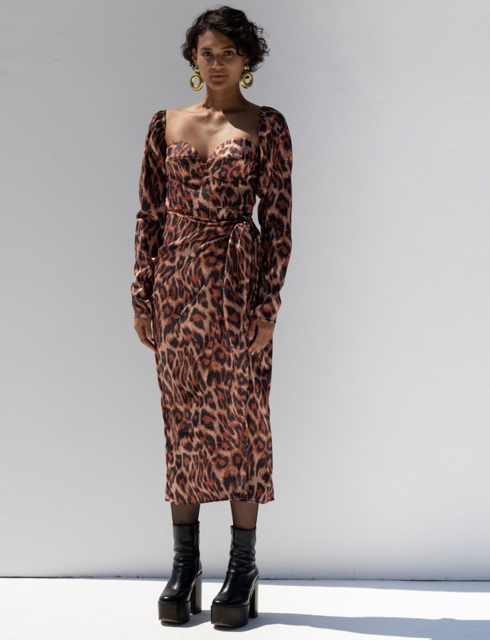 Diana leopard dress