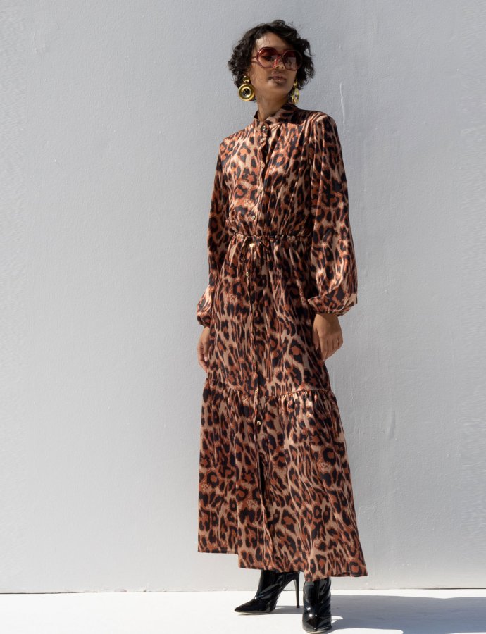 Sara leopard dress
