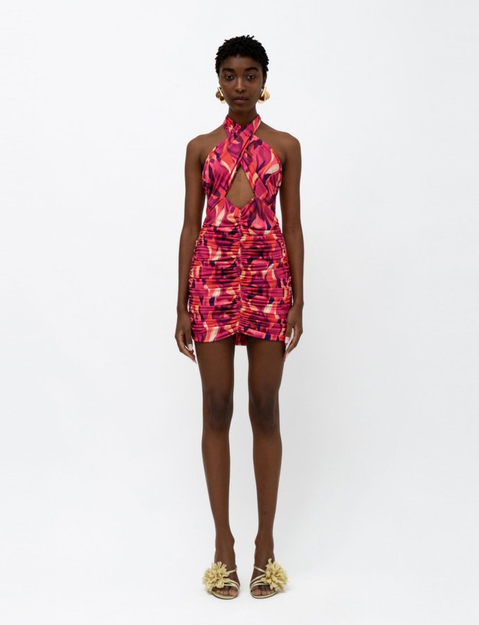 Eclipse dress red print