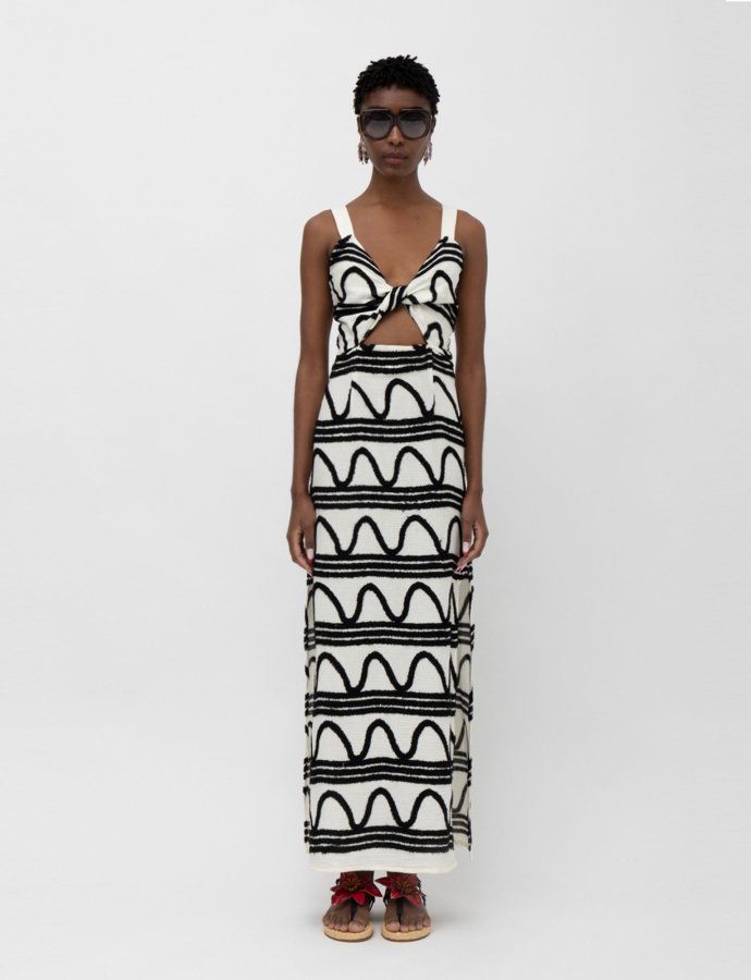 Kaya dress b&w