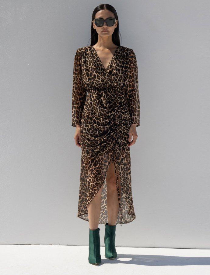 Erato leopard dress