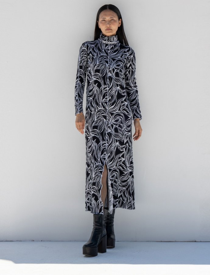 Zaida B&W knit dress