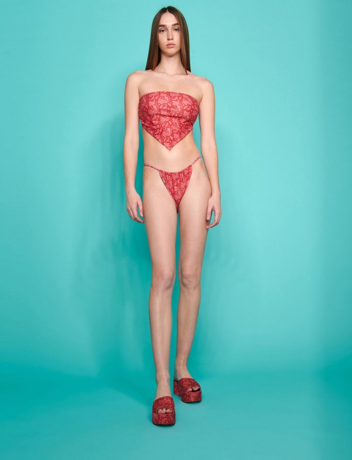 Bianca bikini red paisley