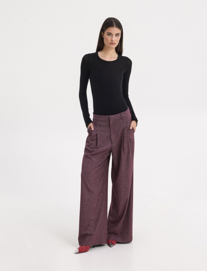 Naya pants mélange aubergine