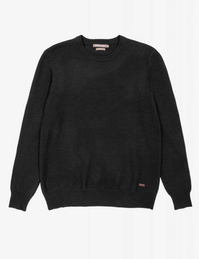 Black ribbed sweater