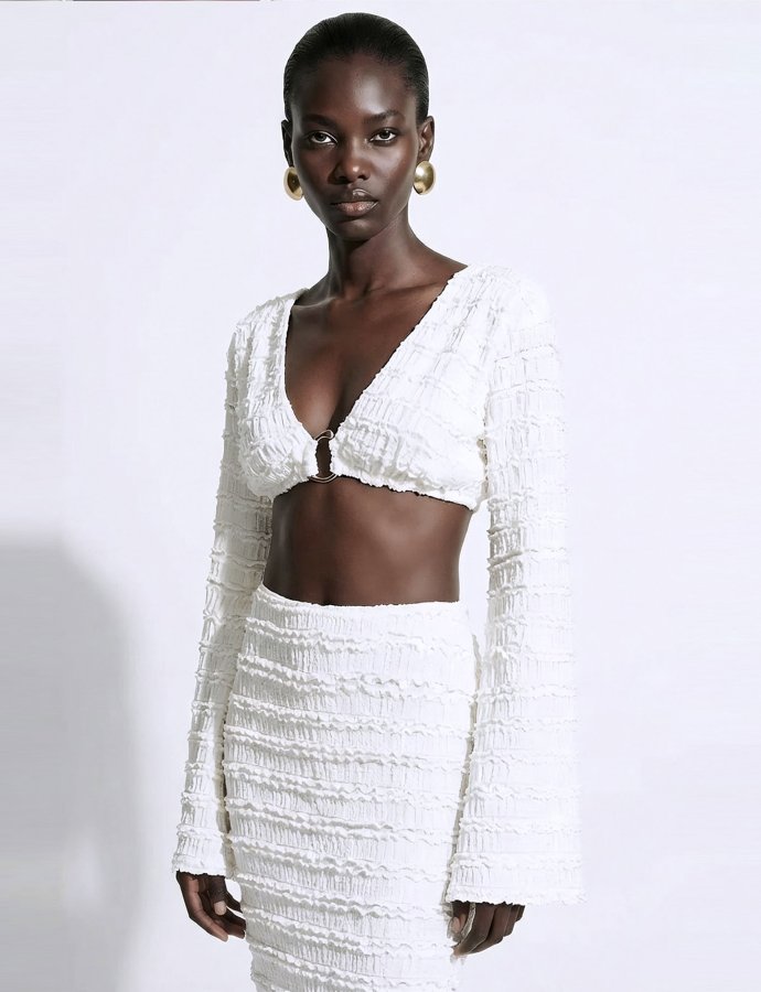 Tequila crop top white