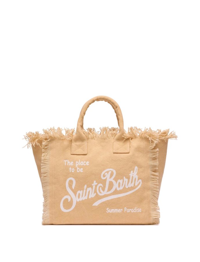 Colette beige cotton canvas handbag