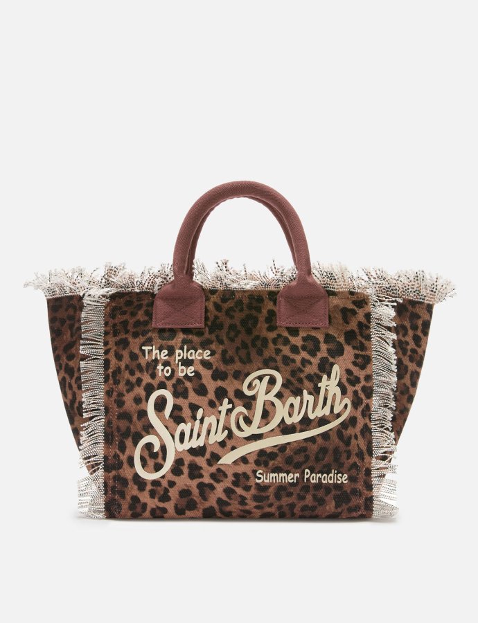 Colette canvas bag with leopard pattern