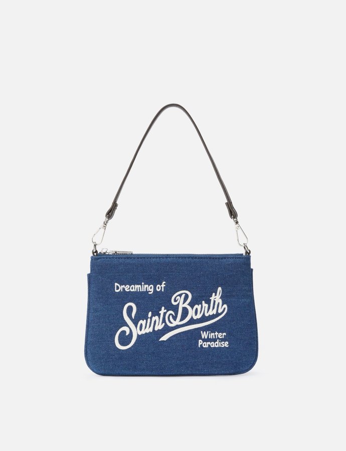 Parisienne mini shoulder bag in denim