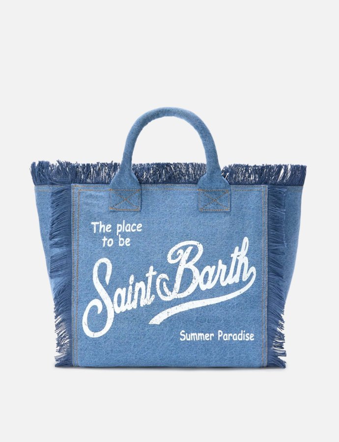 Medium wash denim vanity regular bag