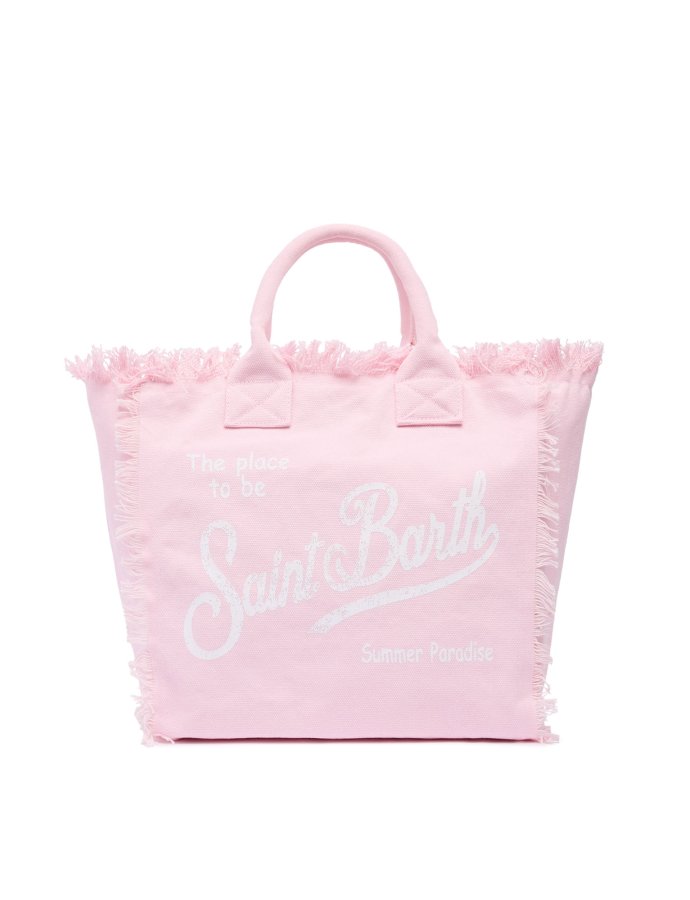 Vanity powder pink cotton canvas tote bag