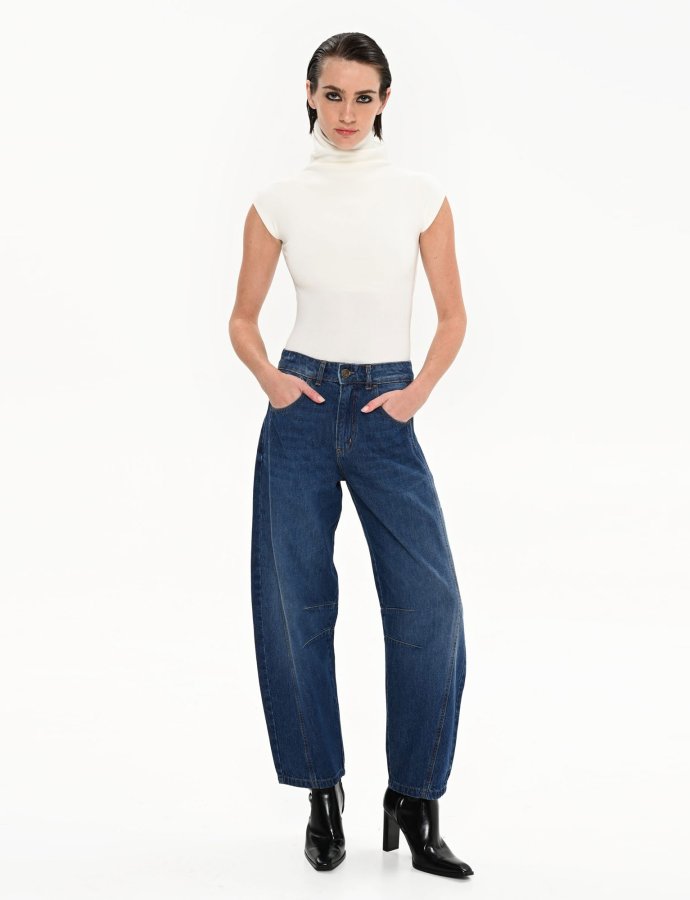 Rumi rain blue denim pants