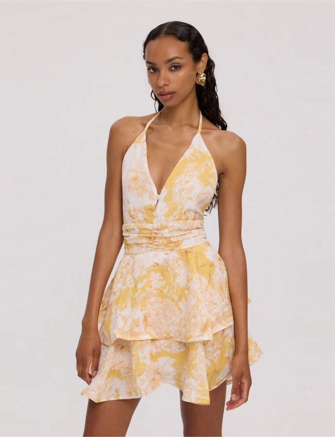 Solene linen mini dress
