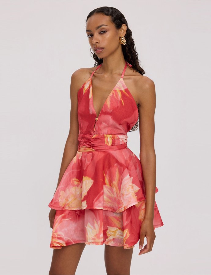 Sunkissed linen mini dress