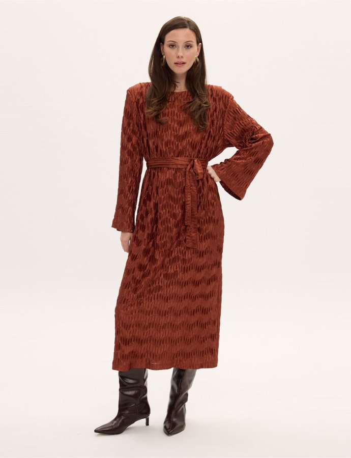 Sophia midi plisse dress