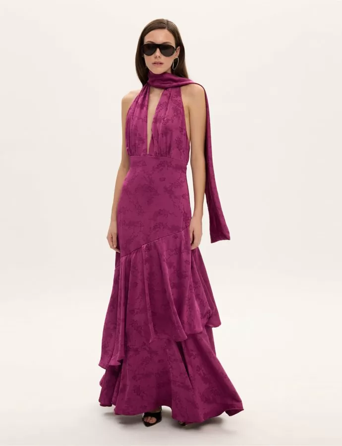 Blair magenta long dress