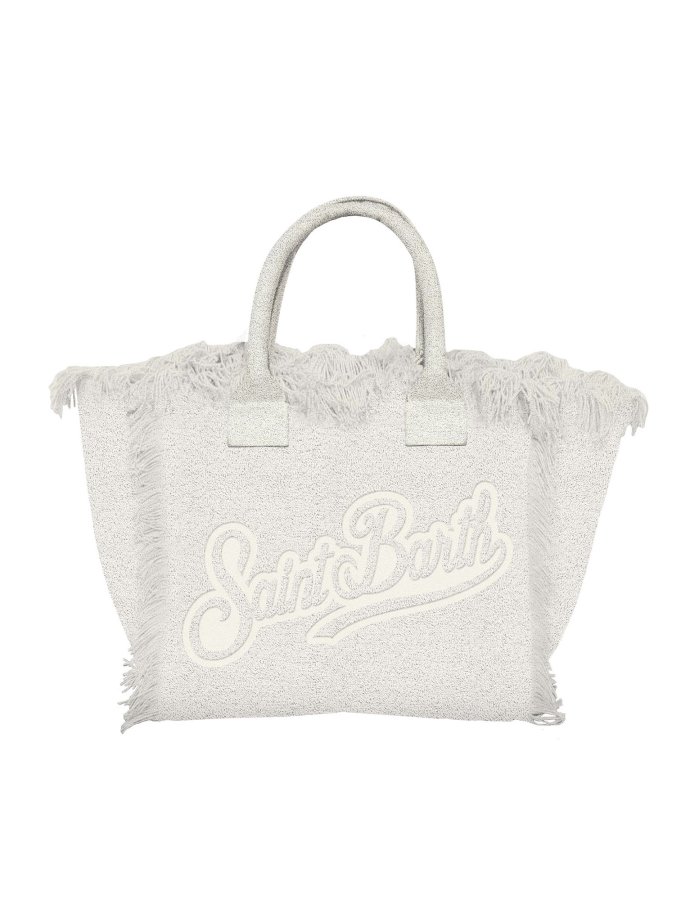 Off white solid color terry effect Vanity regular bag