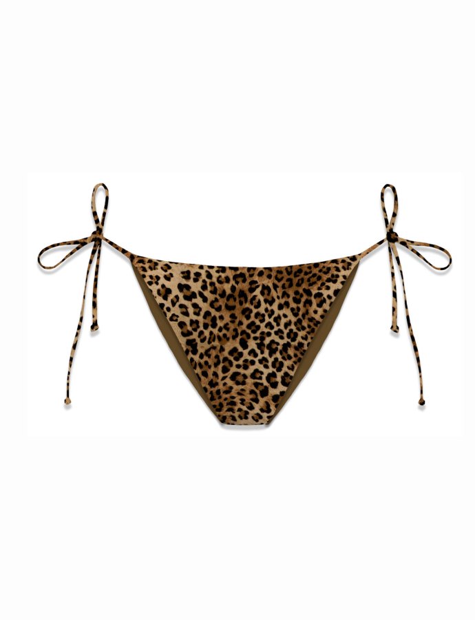 Virgo classic bikini bottoms with leopard print