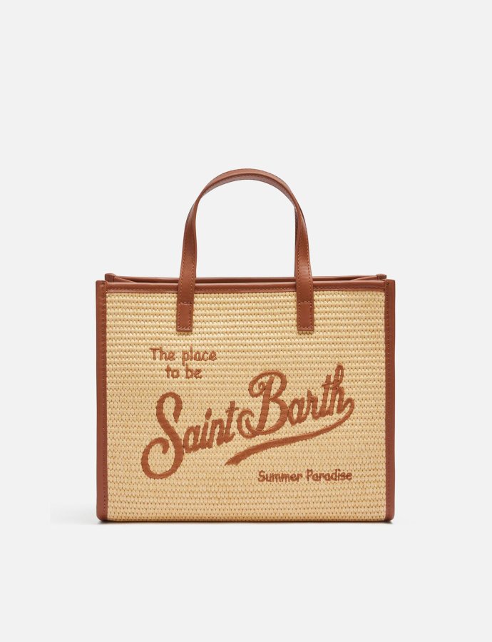 Vivian beige straw handbag