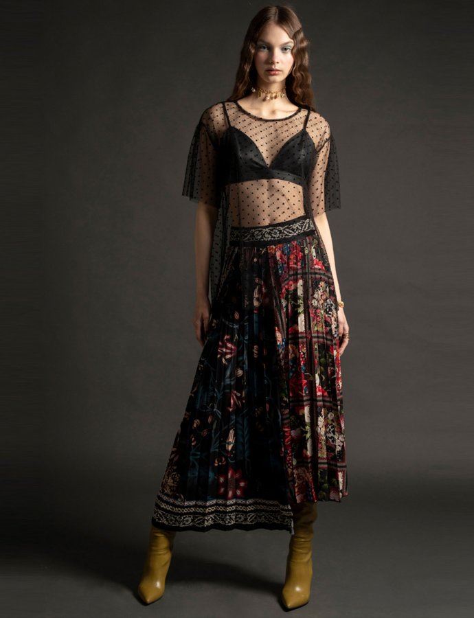 Insecta metaphysical pleated skirt