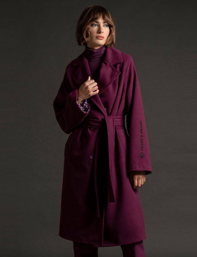 Pluma coat purple