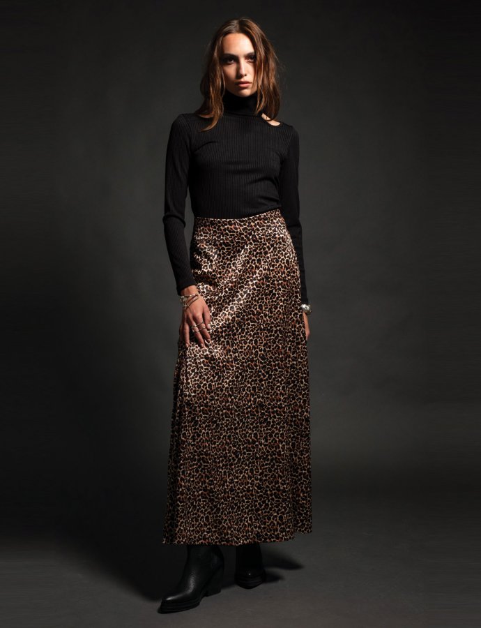 Animism silky long skirt