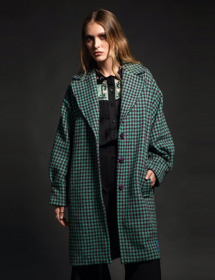 Tweed green coat