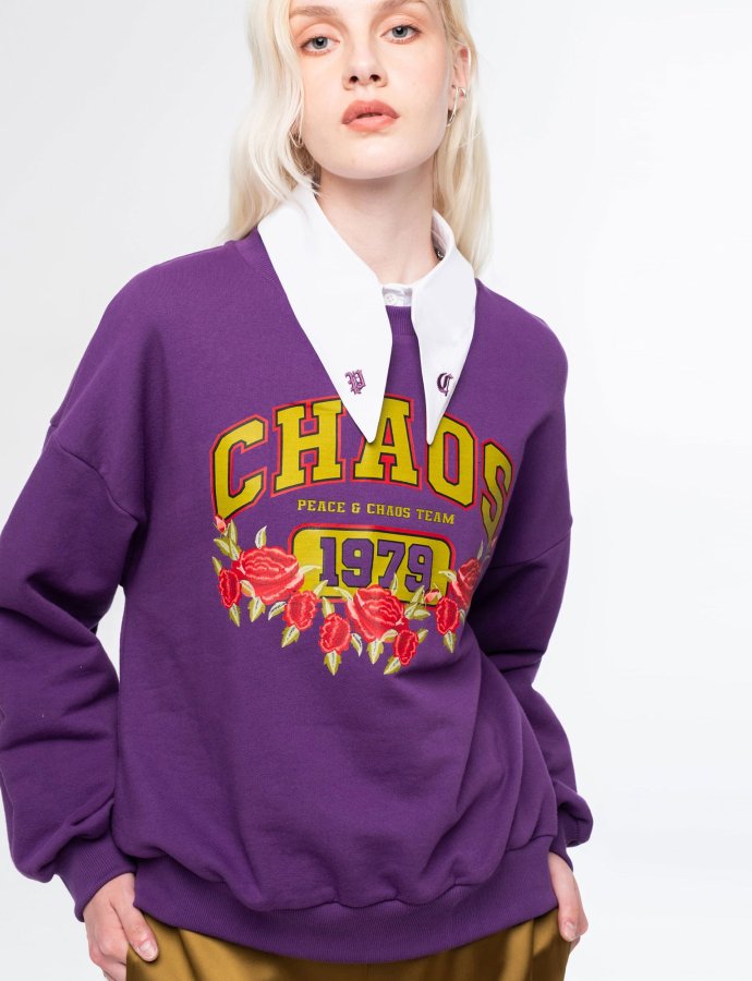 Old-school sweater purple