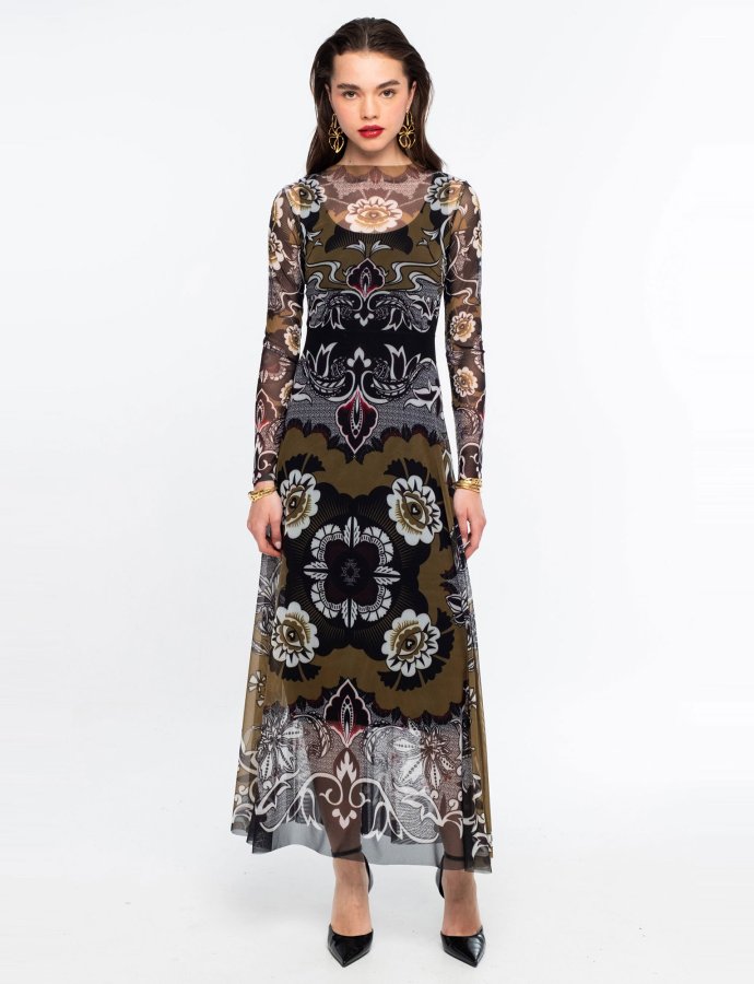 Bloom long dress - mesh