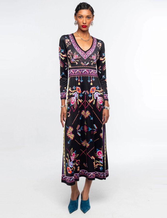 Emblem long dress