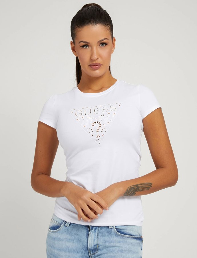 Embroidered logo t-shirt white