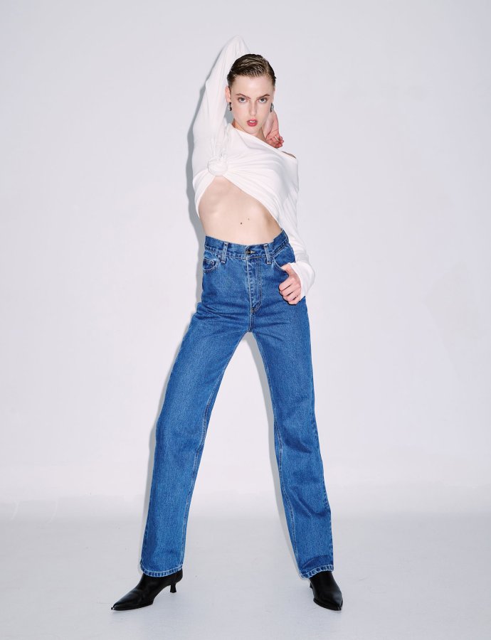 Denim trousers basic blue