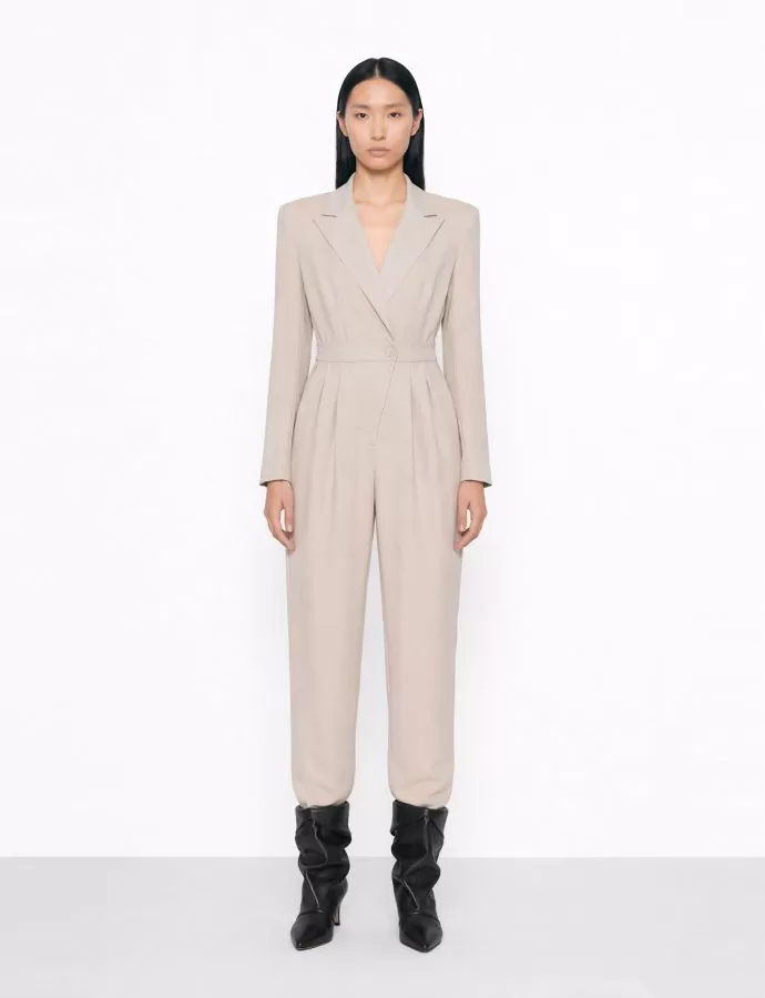 Winter bloom off white jumpsuit